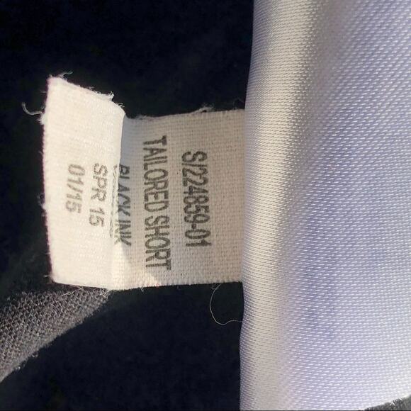 Gap Tailored Stretch Black Shorts Size 8R Flat Front Khaki Style - Picture 11 of 12